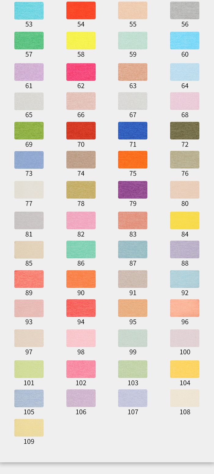 Colour card for Polyester Single Jersey, 160 GSM