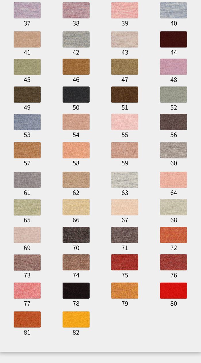 Colour card for Acrylic/Spandex French Terry, 430 GSM