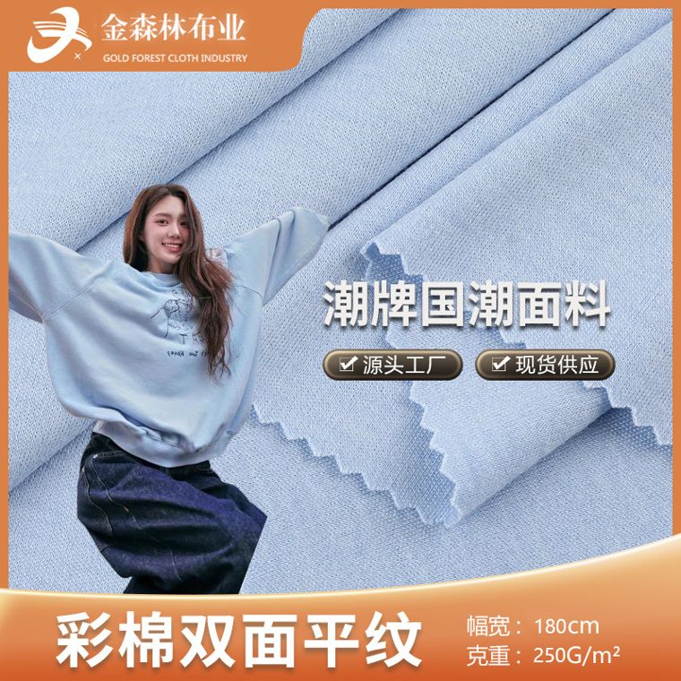 Polyester/Viscose Interlock, 250 GSM